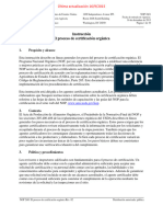 23. El proceso de certificación orgánica