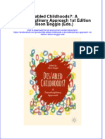 Download textbook Dis Abled Childhoods A Transdisciplinary Approach 1St Edition Allison Boggis Eds ebook all chapter pdf 