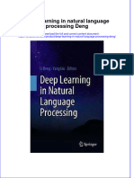 PDF Deep Learning in Natural Language Processing Deng Ebook Full Chapter