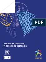 Cepal Población, Territorio y Desarrollo Sostenible