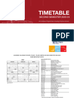 Timetable 09 Jan 2024