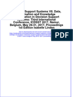 Download textbook Decision Support Systems Vii Data Information And Knowledge Visualization In Decision Support Systems Third International Conference Icdsst 2017 Namur Belgium May 29 31 2017 Proceedings 1St E ebook all chapter pdf 