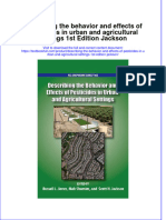 Textbook Describing The Behavior and Effects of Pesticides in Urban and Agricultural Settings 1St Edition Jackson Ebook All Chapter PDF