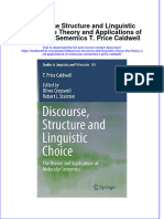 Download textbook Discourse Structure And Linguistic Choice The Theory And Applications Of Molecular Sememics T Price Caldwell ebook all chapter pdf 