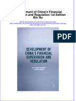 Textbook Development of Chinas Financial Supervision and Regulation 1St Edition Bin Hu Ebook All Chapter PDF