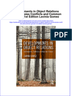 Textbook Developments in Object Relations Controversies Conflicts and Common Ground 1St Edition Lavinia Gomez Ebook All Chapter PDF