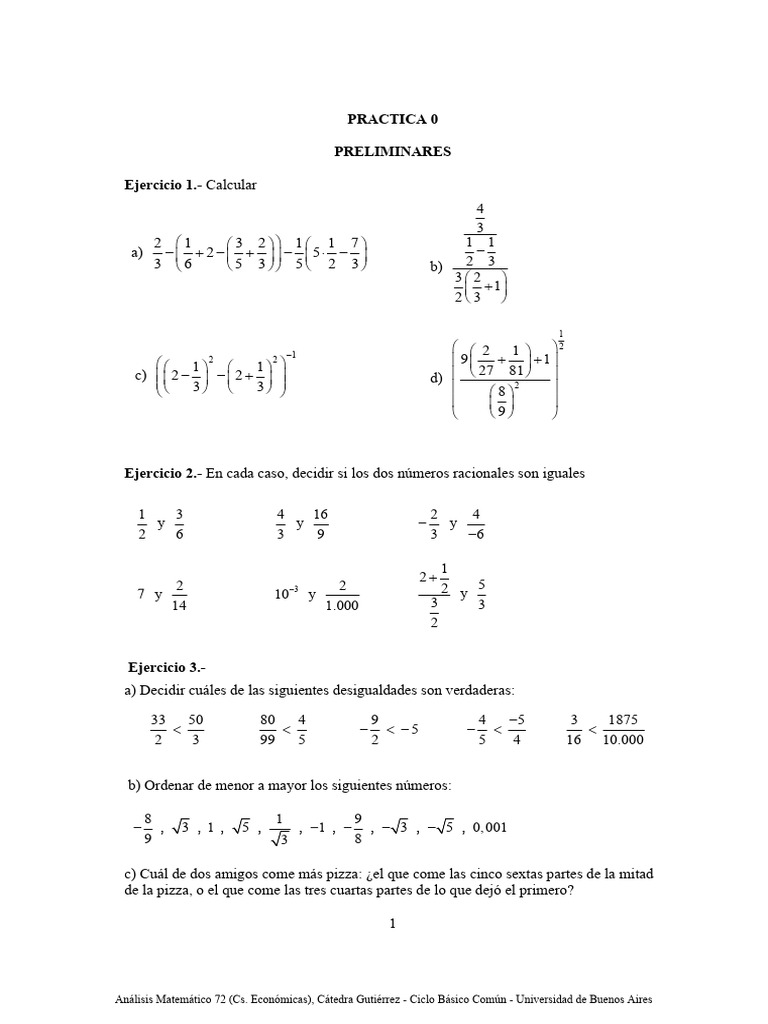 Practica 0 | PDF | Matemáticas