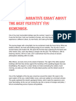 Write A Narrative Essay About The Best Festivity You Remenber