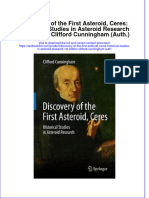 Download textbook Discovery Of The First Asteroid Ceres Historical Studies In Asteroid Research 1St Edition Clifford Cunningham Auth ebook all chapter pdf 