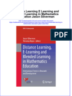 Textbook Distance Learning E Learning and Blended Learning in Mathematics Education Jason Silverman Ebook All Chapter PDF