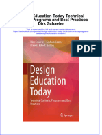 PDF Design Education Today Technical Contexts Programs and Best Practices Dirk Schaefer Ebook Full Chapter