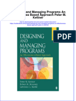 Download pdf Designing And Managing Programs An Effectiveness Based Approach Peter M Kettner ebook full chapter 