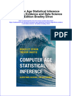 Download pdf Computer Age Statistical Inference Algorithms Evidence And Data Science 1St Edition Bradley Efron ebook full chapter 
