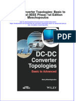 Download full chapter Dc Dc Converter Topologies Basic To Advanced Ieee Press 1St Edition Moschopoulos pdf docx