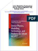 Textbook Device Physics Modeling Technology and Analysis For Silicon Mesfet Iraj Sadegh Amiri Ebook All Chapter PDF