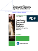 Download textbook Developing Successful Business Strategies Gaining The Competitive Advantage First Edition Reider ebook all chapter pdf 