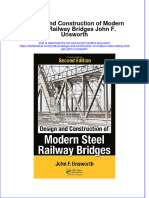 Textbook Design and Construction of Modern Steel Railway Bridges John F Unsworth Ebook All Chapter PDF