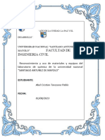 Informe de Materiales de Laboratorio