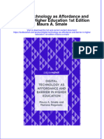 Textbook Digital Technology As Affordance and Barrier in Higher Education 1St Edition Maura A Smale Ebook All Chapter PDF