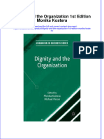 Textbook Dignity and The Organization 1St Edition Monika Kostera Ebook All Chapter PDF