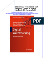 Textbook Digital Watermarking Techniques and Trends Springer Topics in Signal Processing Book 11 Nematollahi Ebook All Chapter PDF