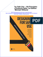 Download pdf Designing For Safe Use 100 Principles For Making Products Safer 1St Edition Michael Wiklund ebook full chapter 