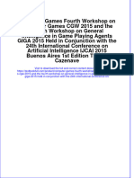 Download pdf Computer Games Fourth Workshop On Computer Games Cgw 2015 And The Fourth Workshop On General Intelligence In Game Playing Agents Giga 2015 Held In Conjunction With The 24Th International Conference On ebook full chapter 