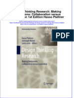 Textbook Design Thinking Research Making Distinctions Collaboration Versus Cooperation 1St Edition Hasso Plattner Ebook All Chapter PDF