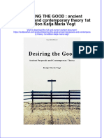 Textbook Desiring The Good Ancient Proposals and Contemporary Theory 1St Edition Katja Maria Vogt Ebook All Chapter PDF