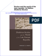 Textbook Diodorus Siculus and The World of The Late Roman Republic 1St Edition Diodorus Siculus Ebook All Chapter PDF