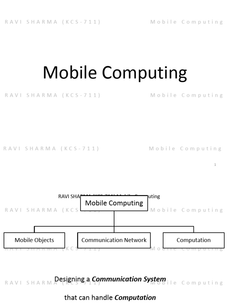 Mobile Computing Overview and Challenges | PDF | 4 G | Channel Access ...