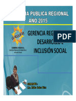 Gerencia Regional de Desarrollo e Inclusión Social - Audiencia 01