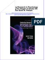 Download pdf Conducting Research In Psychology Measuring The Weight Of Smoke 5Th Edition Brett W Pelham ebook full chapter 
