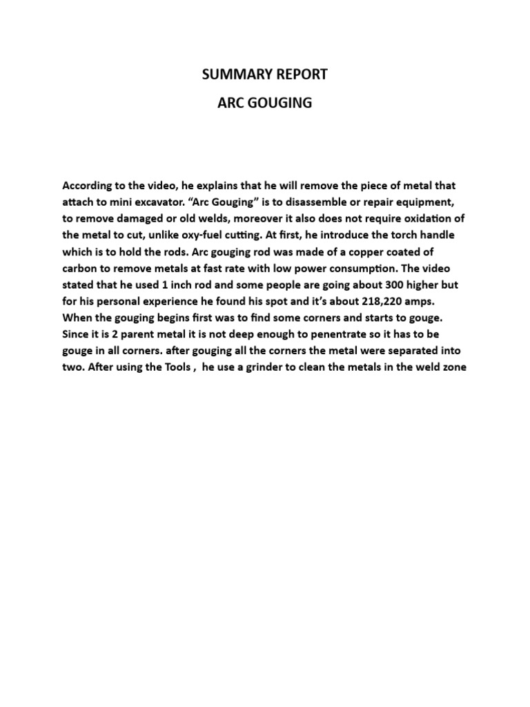 Arc Gouging PDF