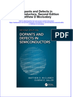 Textbook Dopants and Defects in Semiconductors Second Edition Matthew D Mccluskey Ebook All Chapter PDF