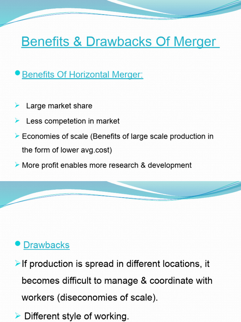 Benefits & Drawbacks of Merger | PDF | Business