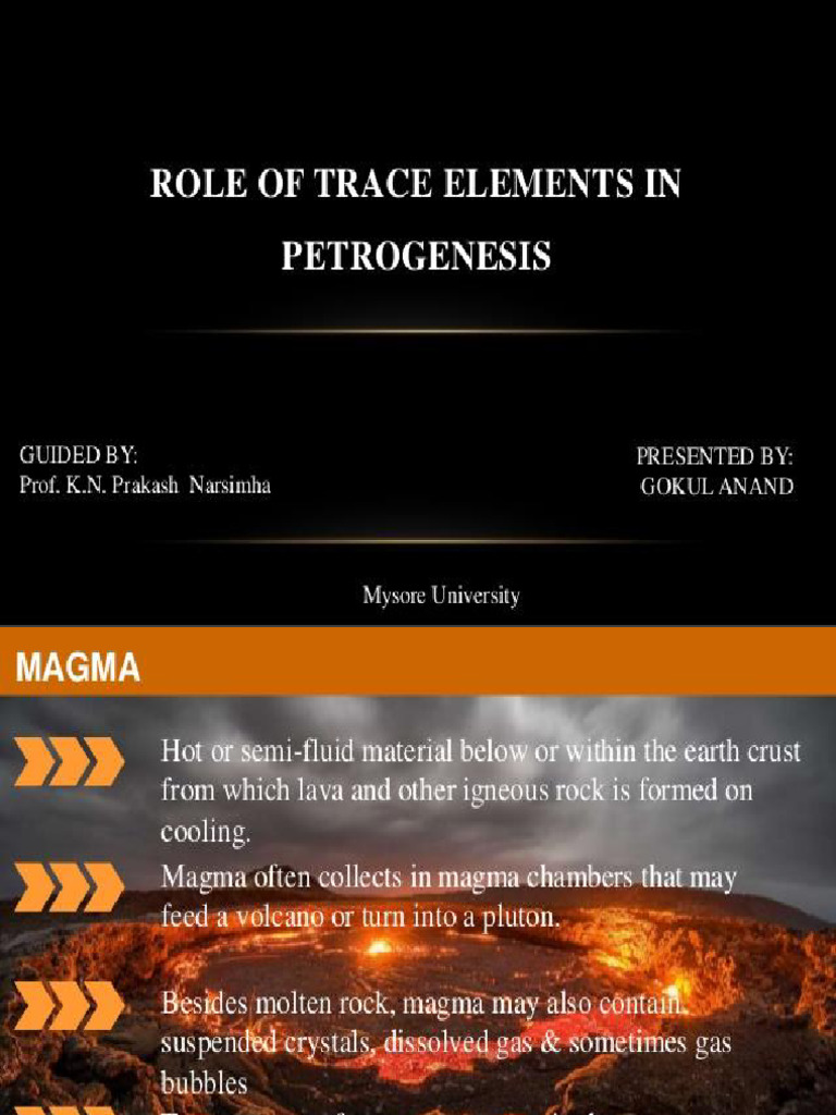 Role of Trace Elements in Petrogenesis | PDF