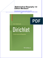 Download textbook Dirichlet A Mathematical Biography 1St Edition Merzbach ebook all chapter pdf 