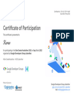 DevCreate Hackathon 2022 Certificate