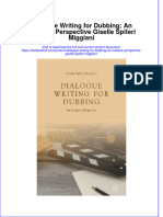 Download pdf Dialogue Writing For Dubbing An Insiders Perspective Giselle Spiteri Miggiani ebook full chapter 