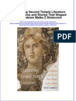 Download textbook Discovering Second Temple Literature The Scriptures And Stories That Shaped Early Judaism Malka Z Simkovich ebook all chapter pdf 