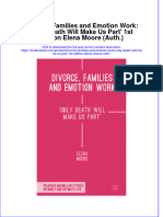 Download textbook Divorce Families And Emotion Work Only Death Will Make Us Part 1St Edition Elena Moore Auth ebook all chapter pdf 