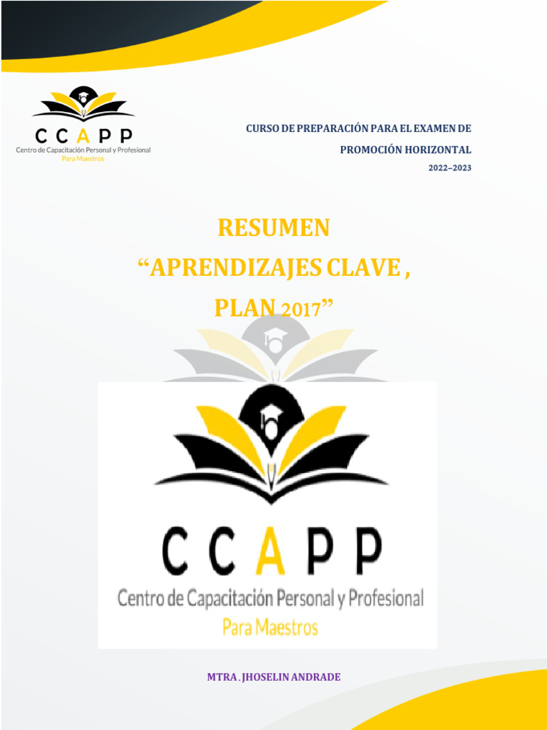 Resumen del Plan 2017 de Aprendizajes Clave | PDF | Plan de estudios ...