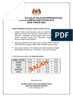 Jadual Waktu Solat WPKLPTJ 2024