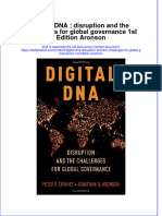 Textbook Digital Dna Disruption and The Challenges For Global Governance 1St Edition Aronson Ebook All Chapter PDF