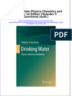 Download textbook Drinking Water Physics Chemistry And Biology 1St Edition Vladyslav V Goncharuk Auth ebook all chapter pdf 