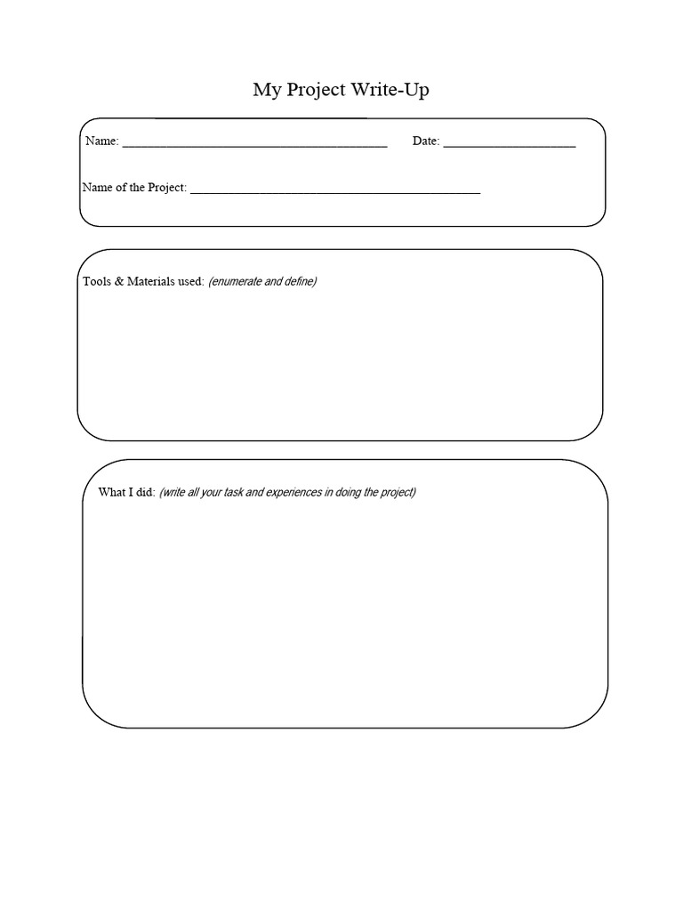 Project Write-Up Template Guide | PDF | Career & Growth | Art