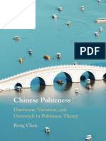 Rong Chen - Chinese Politeness_ Diachrony, Variation, and Universals in Politeness Theory-Cambridge University Press (2023)