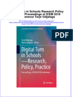 Download pdf Digital Turn In Schools Research Policy Practice Proceedings Of Icem 2018 Conference Terje Valjataga ebook full chapter 