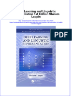 Download full chapter Deep Learning And Linguistic Representation 1St Edition Shalom Lappin pdf docx